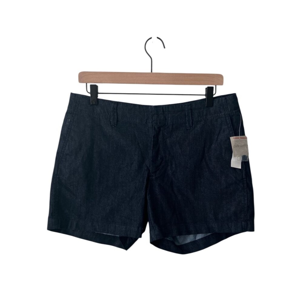 Gap Stretch Khaki Bermuda Dark Blue Jean Shorts, New with Tags